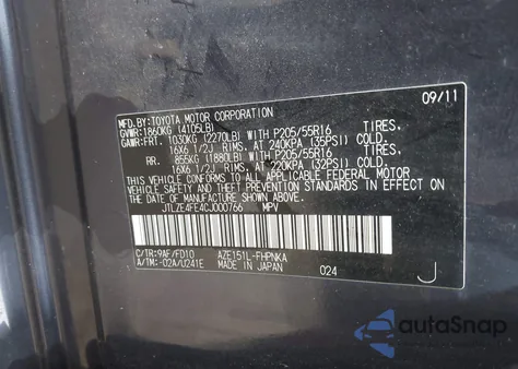 2012 Scion Xb z USA, uszkodzony, nr VIN JTLZE4FE4CJ000766